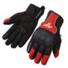 Tarmac Tex Black Red Riding Gloves