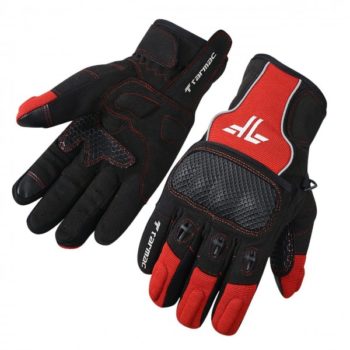 Tarmac Tex Black Red Riding Gloves