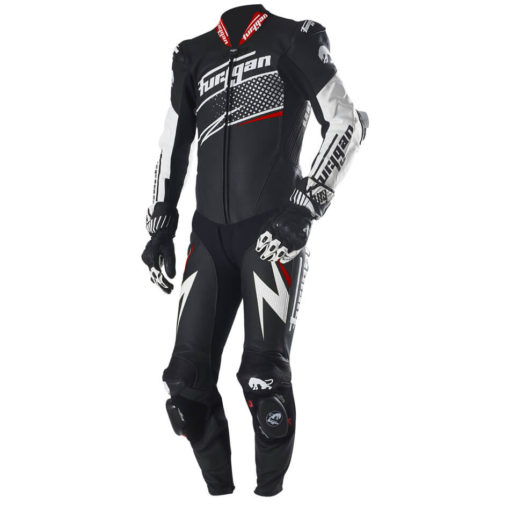Furygan Full Ride Black White Red Racing Suit 2