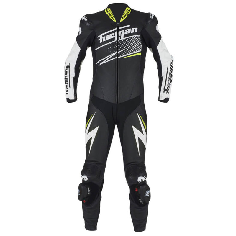 Furygan Full Ride Black White Yellow Racing Suit