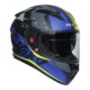 TVS Racing Matt Black Blue Full Face Helmet