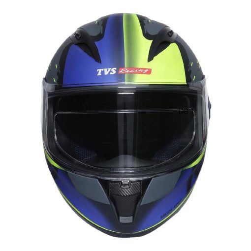TVS Racing Matt Black Blue Full Face Helmet 2