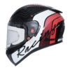 TVS Racing Matt Black Red Full Face Helmet 3