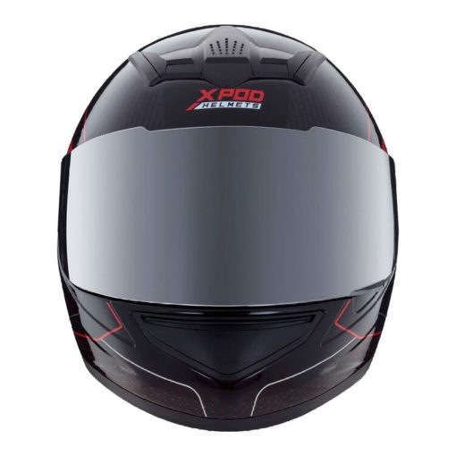 TVS Racing XPOD Blistering Black Red Full Face Helmet 2