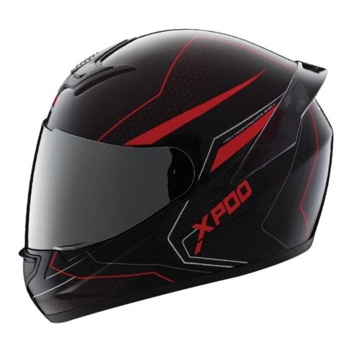 TVS Racing XPOD Blistering Black Red Full Face Helmet 4