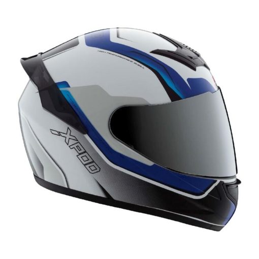 TVS Racing XPOD Speedy White Blue Full Face Helmet