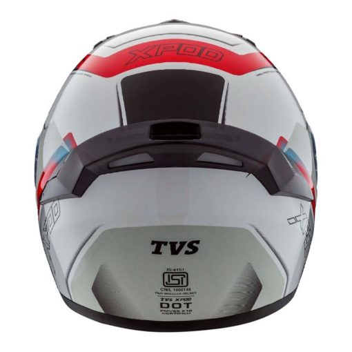 XPOD Speedy White Red Full Face Helmet 