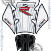 Motografix Black White Tank Pad Triumph Daytona Street Triple 675 2012 13