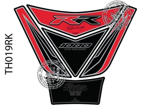 Motografix Black red Tank Pad for Honda CB1000RR Fireblade 2012