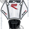 Motografix White Black Tank Pad Triumph Daytona Street Triple 675 2012 13