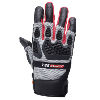 TVS Racing Adventure Black Grey Red Riding Gloves 2
