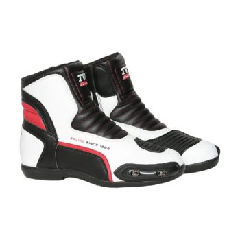 TVS Racing Black White Red Riding Boots 3