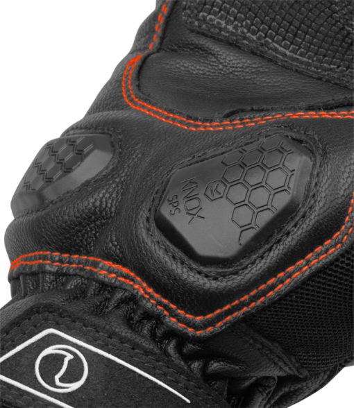Rynox Tornado Pro 3 Motorsports Black Orange Riding Gloves 3