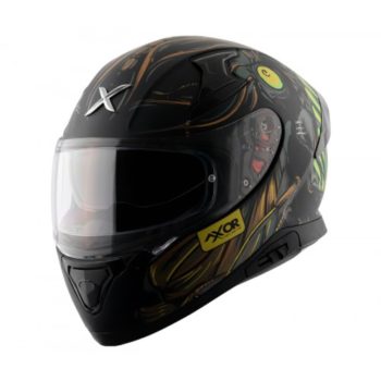 AXOR APEX SEADEVIL Matt Black Gold Full Face Helmet
