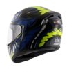 AXOR RAGE PYTHON Gloss Black Blue Full Face Helmet 3