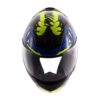 AXOR RAGE PYTHON Gloss Black Blue Full Face Helmet 5