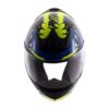 AXOR RAGE PYTHON Gloss Black Blue Full Face Helmet 5
