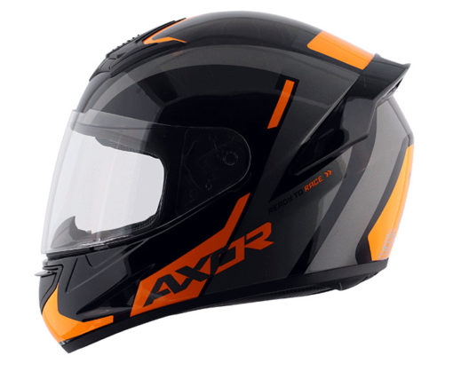 AXOR RAGE RTR Gloss Black Orange Full Face Helmet 3