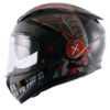 AXOR STREET FREEDOM Gloss Black Red Full Face Helmet 3