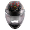 AXOR STREET FREEDOM Gloss Black Red Full Face Helmet 6