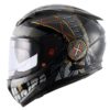 AXOR STREET FREEDOM Gloss Black Silver Full Face Helmet 2
