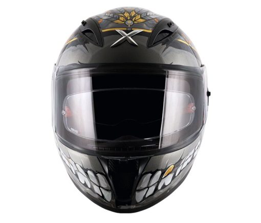 AXOR STREET FREEDOM Gloss Black Silver Full Face Helmet 6