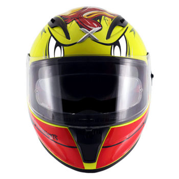 AXOR STREET RACING DUCK Gloss Yellow Red Full Face Helmet 1