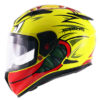 AXOR STREET RACING DUCK Gloss Yellow Red Full Face Helmet 3