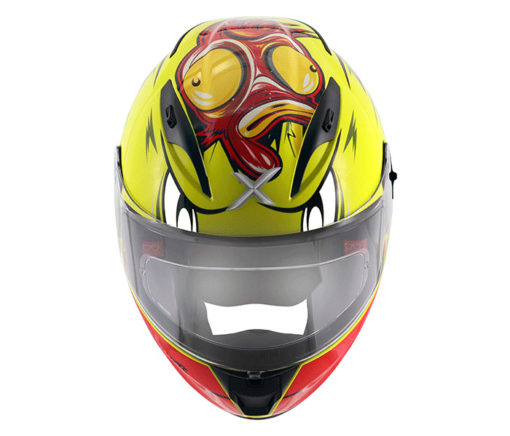 AXOR STREET RACING DUCK Gloss Yellow Red Full Face Helmet 6