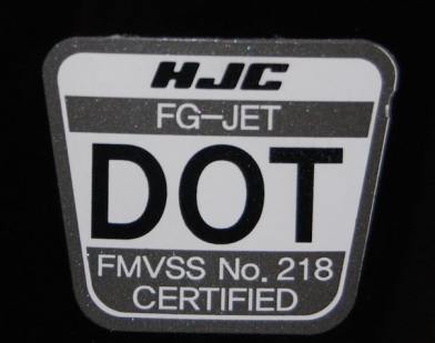 motorcycle helmet certification dot sticker