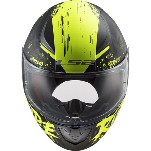 LS2 FF353 Rapid Naughty Matt Black Fluorescent Yellow Full Face Helmet 6