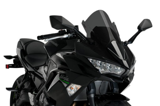 PUIG Dark Smoke Z Racing Windscreen for Kawasaki Ninja 650 2021