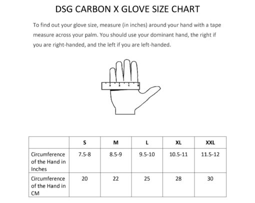DSG Carbon X Black White Riding Gloves 3