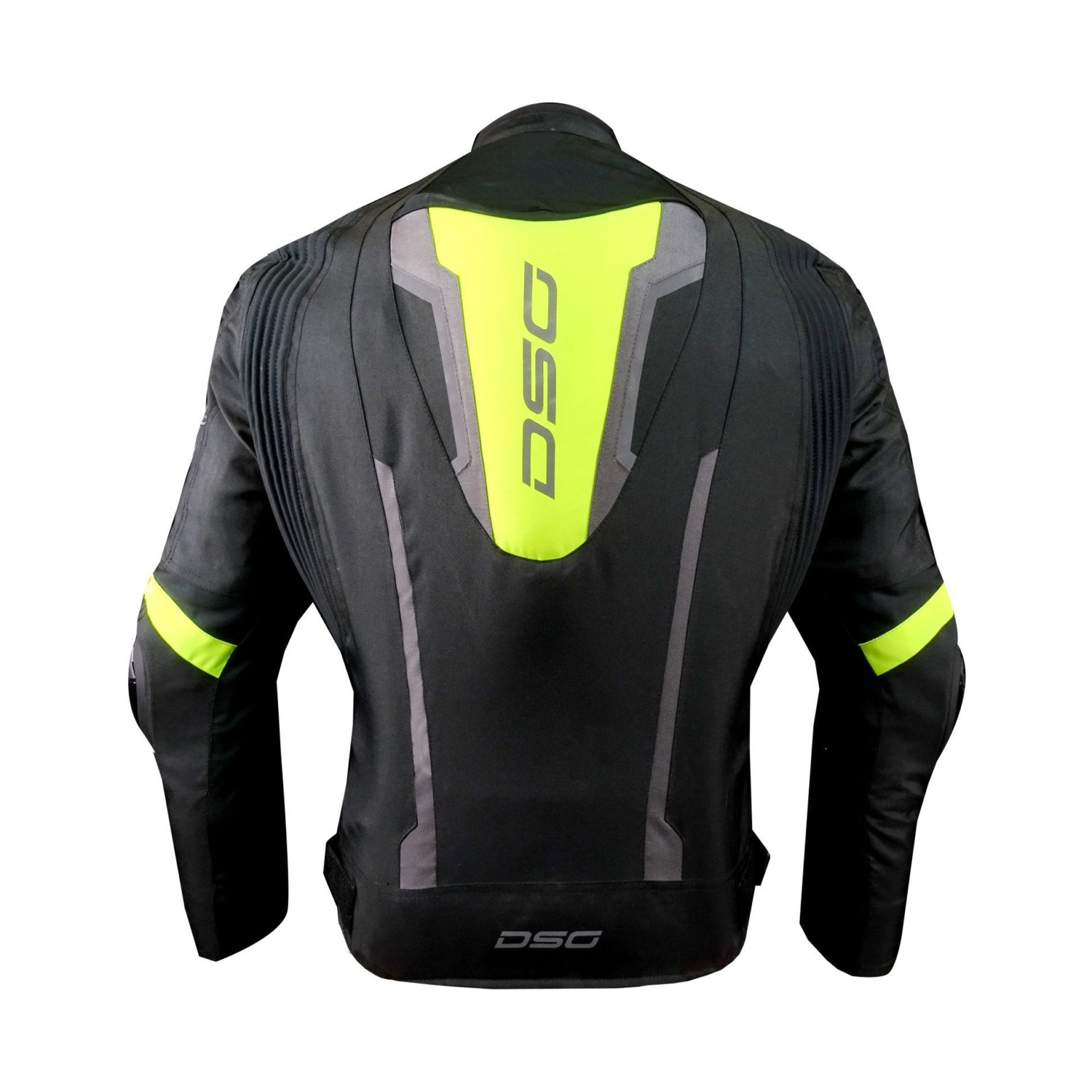 DSG Race Pro Jacket Black Yellow Fluo Riding Jacket Custom Elements