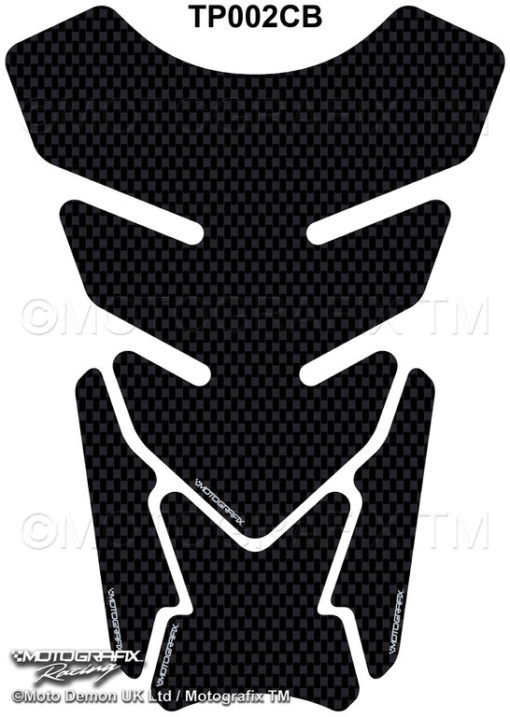 Motografix Universal Plain Carbon Fibre Quadra Motorcycle Tank Pad Protector