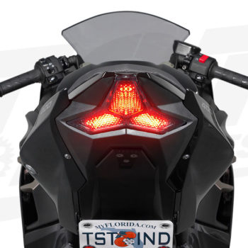 TST Programmable And Sequential LED Integrated Tail Light Smoke Lens For Kawasaki Ninja 400 2018 2