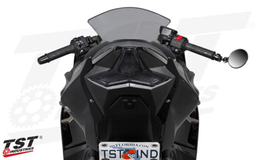 TST Programmable And Sequential LED Integrated Tail Light Smoke Lens For Kawasaki Ninja 400 2018
