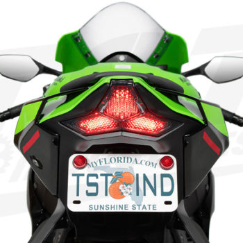 TST Programmable And Sequential LED Integrated Tail Light Smoke Lens For Kawasaki ZX10R 2016 2