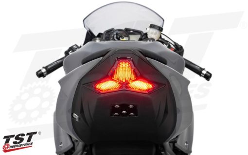 TST Programmable And Sequential LED Integrated Tail Light Smoke Lens For Kawasaki ZX6R 2019 2