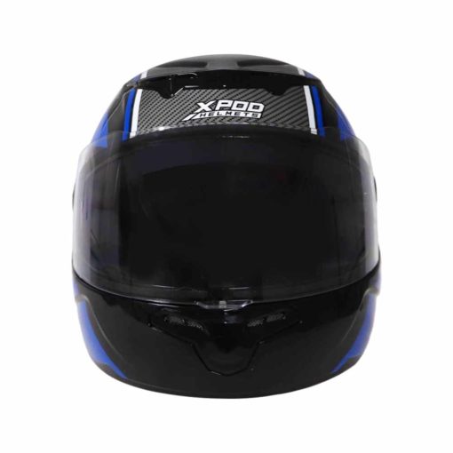 XPOD LT Black Blue Full Face Helmet 3