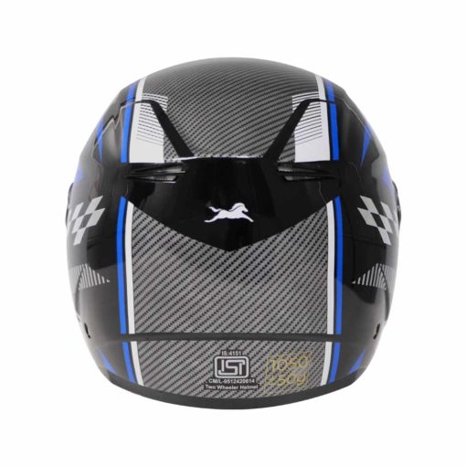 XPOD LT Black Blue Full Face Helmet 4