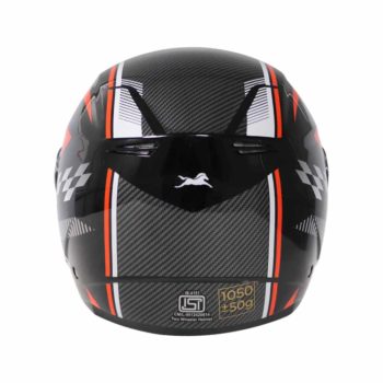 XPOD LT Black Orange Full Face Helmet 3