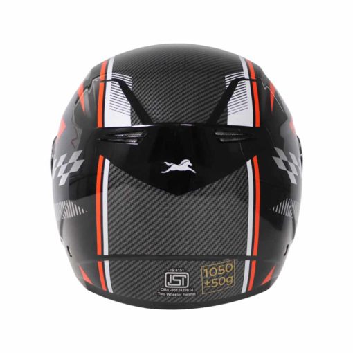 XPOD LT Black Orange Full Face Helmet 3