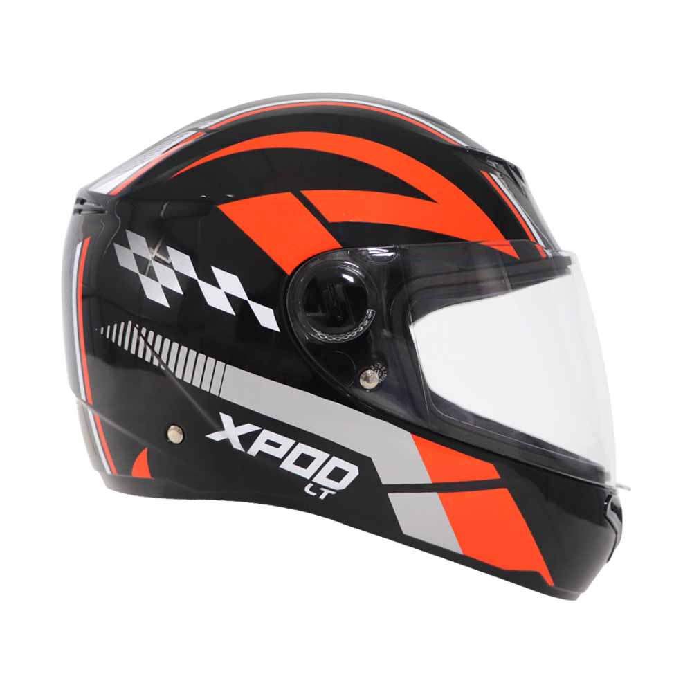 XPOD LT Black Orange Full Face Helmet