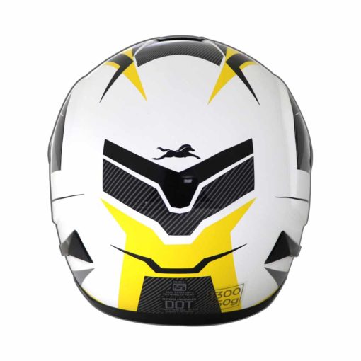 XPOD Primus Black White Yellow Full Face Helmet 3