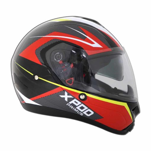 XPOD Primus Dual Visor Black Red Full Face Helmet