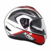 XPOD Primus Dual Visor Black White Red Full Face Helmet