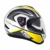 XPOD Primus Dual Visor Black White Yellow Full Face Helmet