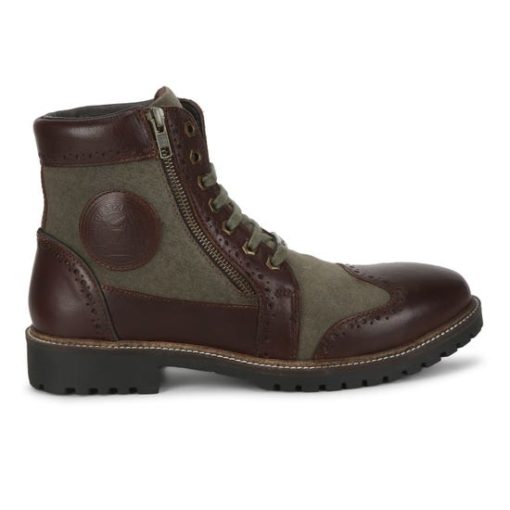 Royal Enfield Military Vibe Olive Brown Riding Boots 3