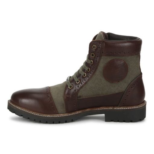 Royal Enfield Military Vibe Olive Brown Riding Boots 4